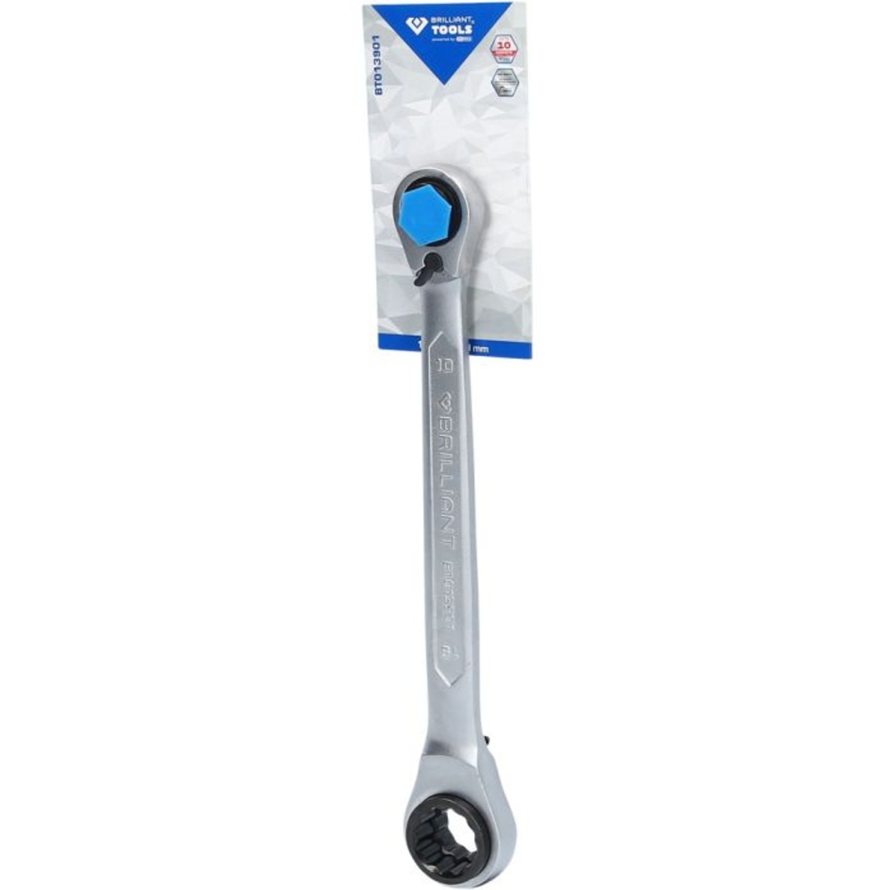 Clé polygonale à cliquet double 4 en 1, 10 x 13mm 17 x 19mm BRILLIANT TOOLS - KS TOOLS - BT013901