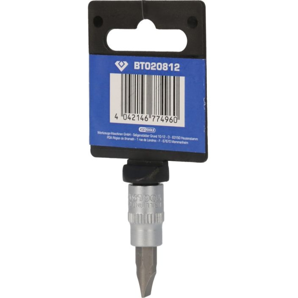 Douille tournevis plat 1/4