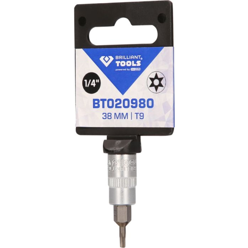 Douille tournevis TORX percé 1/4
