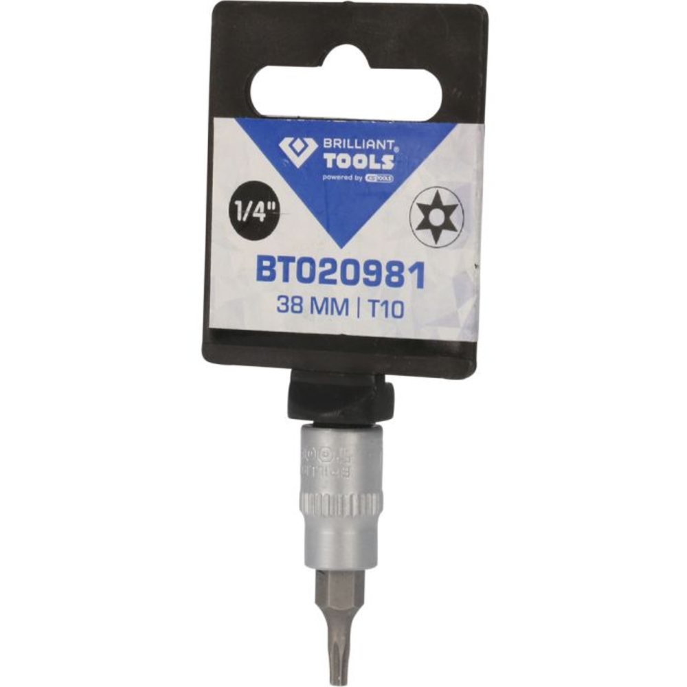 Douille tournevis TORX percé 1/4