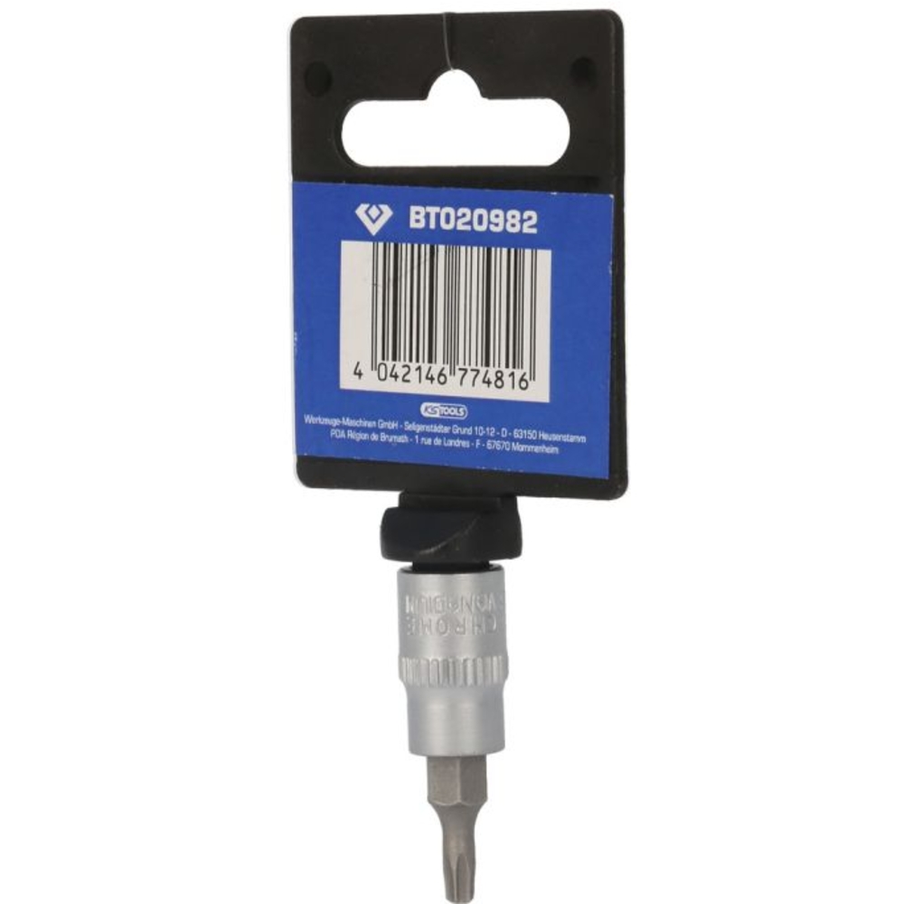 Douille tournevis TORX percé 1/4