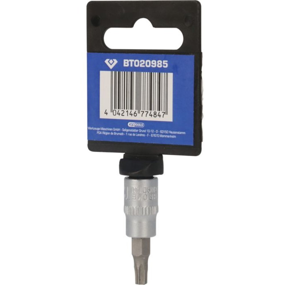 Douille tournevis TORX percé 1/4