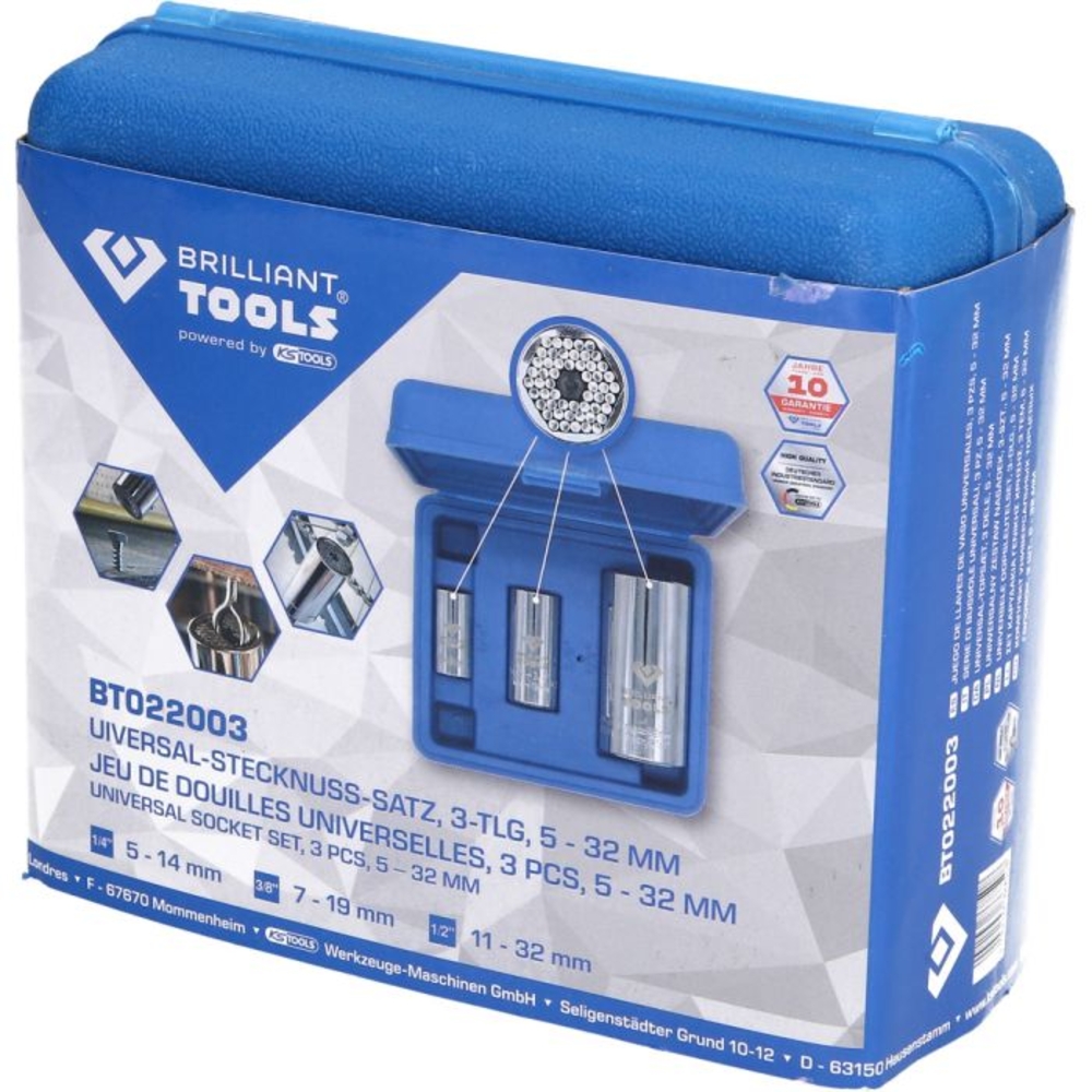 Jeu de douilles universelles 3 pcs 5 - 32mm BRILLIANT TOOLS - KS TOOLS - BT022003