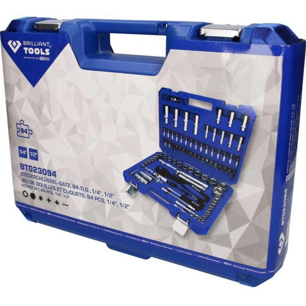 Coffret de douilles et cliquets 94 pcs BRILLIANT TOOLS - KS TOOLS - BT023094