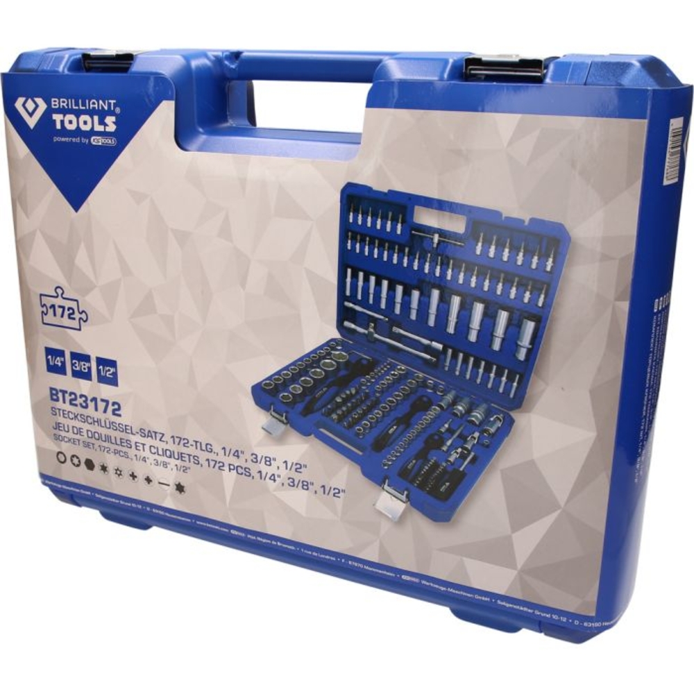 Coffret de douilles et cliquets 172 pcs BRILLIANT TOOLS - KS TOOLS - BT023172