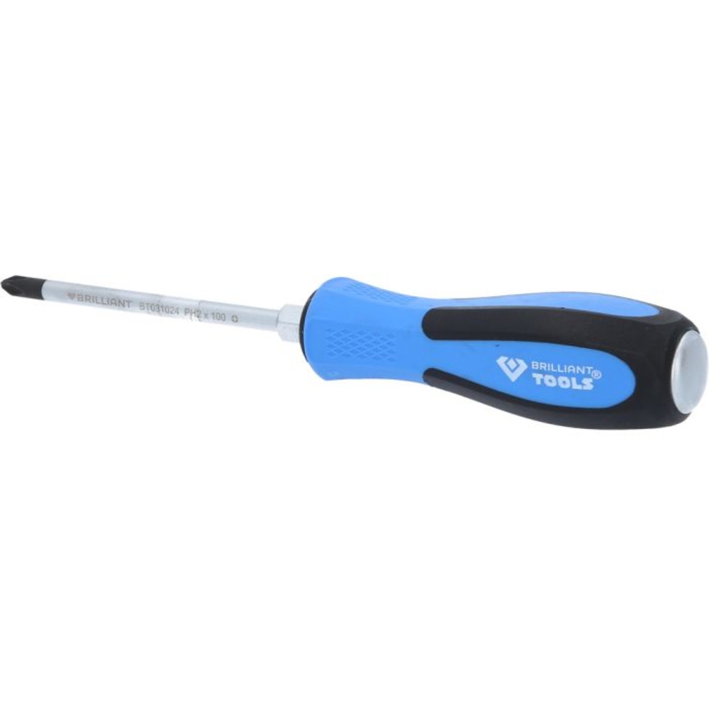 Tournevis à lame traversante PH2, L100mm BRILLIANT TOOLS - KS TOOLS - BT031024