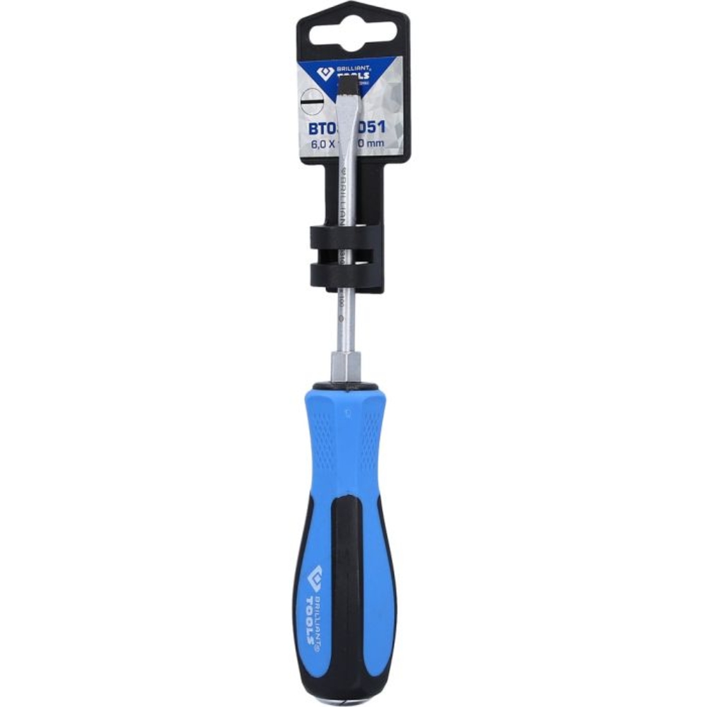 Tournevis à lame traversante Fente 6mm L100mm BRILLIANT TOOLS - KS TOOLS - BT031051