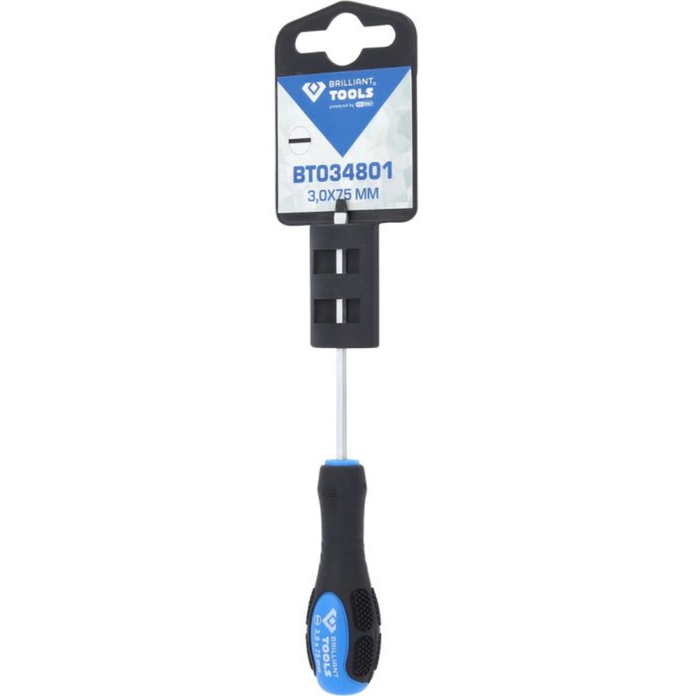Tournevis à lame traversante Fente 3,0mm L75mm BRILLIANT TOOLS - KS TOOLS - BT034801