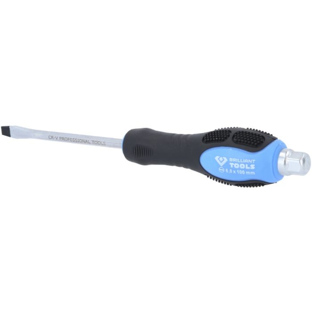 Tournevis à lame traversante Fente 6,0mm L100mm BRILLIANT TOOLS - KS TOOLS - BT034804