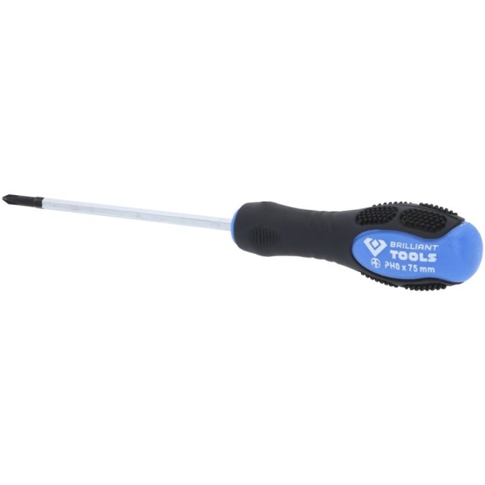 Tournevis à lame traversante PH0, L75mm BRILLIANT TOOLS - KS TOOLS - BT034807