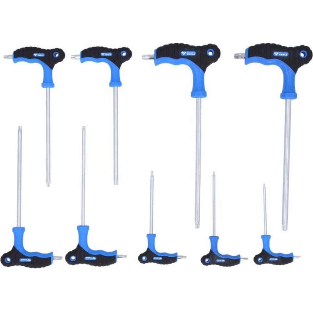 Jeu de clés mâles à poignée en T TORX 9 pcs BRILLIANT TOOLS - KS TOOLS - BT041200