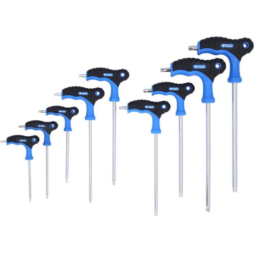 Jeu de clés mâles à poignée en T TORX 9 pcs BRILLIANT TOOLS - KS TOOLS - BT041200