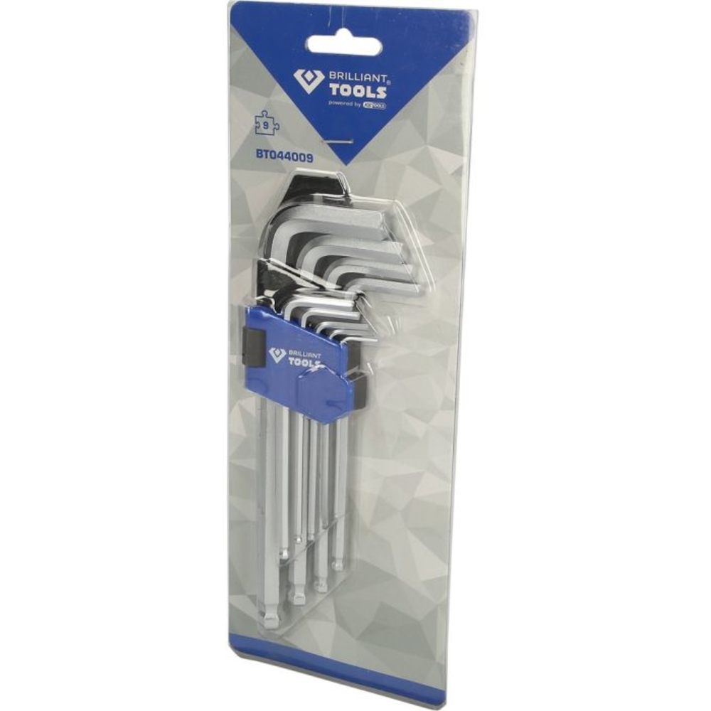Jeu de clés males TORX courtes 9 pcs BRILLIANT TOOLS - KS TOOLS - BT044009