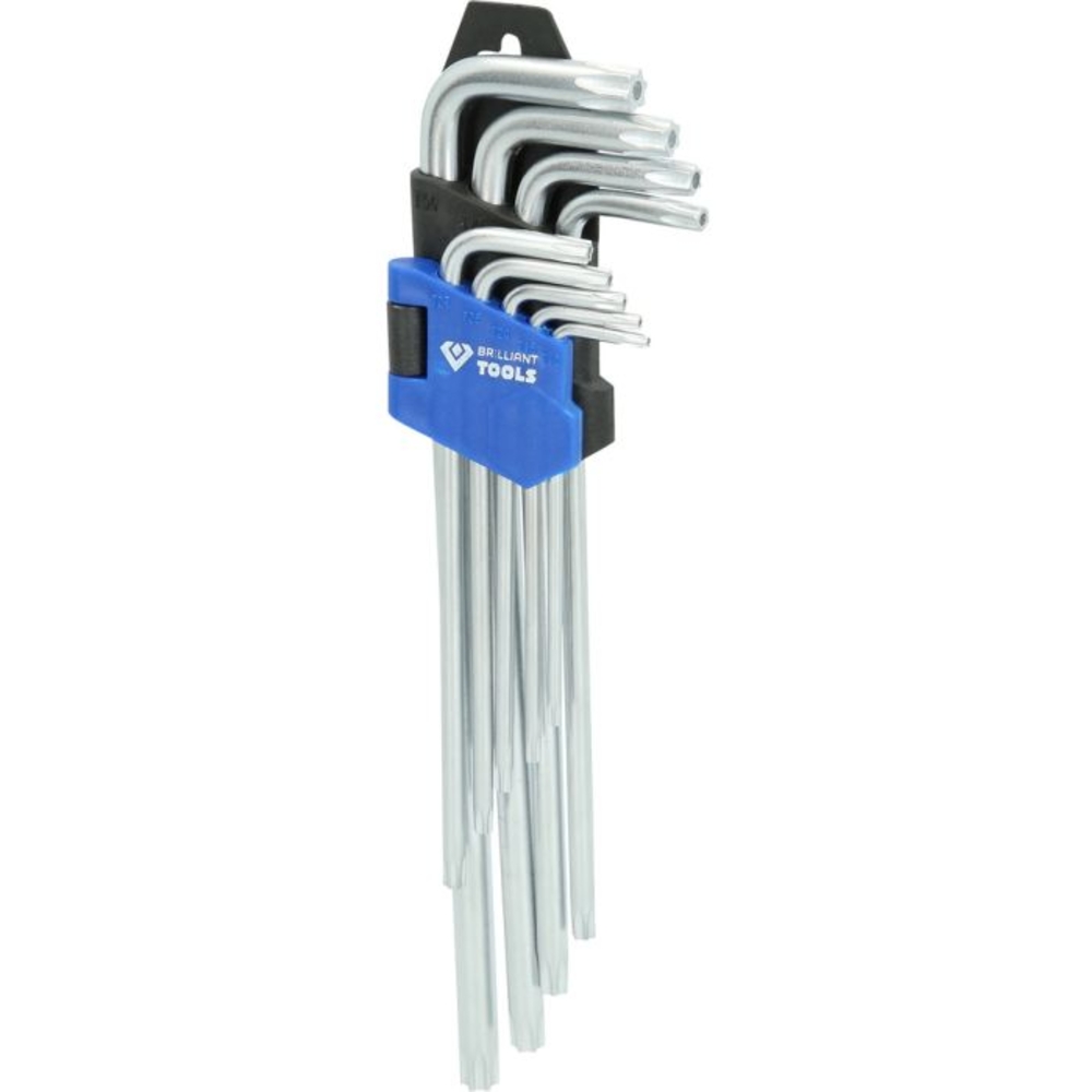 Jeu de clés males TORX longues 9 pcs BRILLIANT TOOLS - KS TOOLS - BT044019