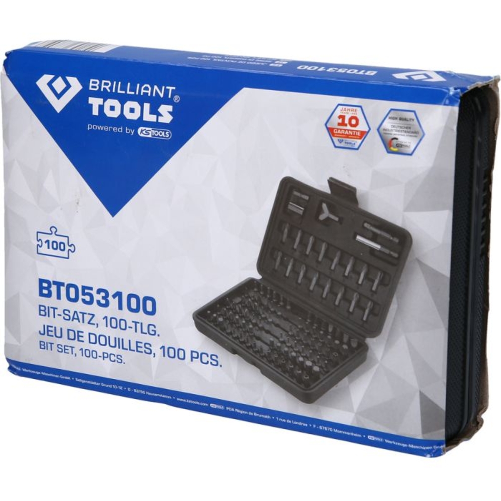 Jeu d'embouts de vissage 100 pcs BRILLIANT TOOLS - KS TOOLS - BT053100