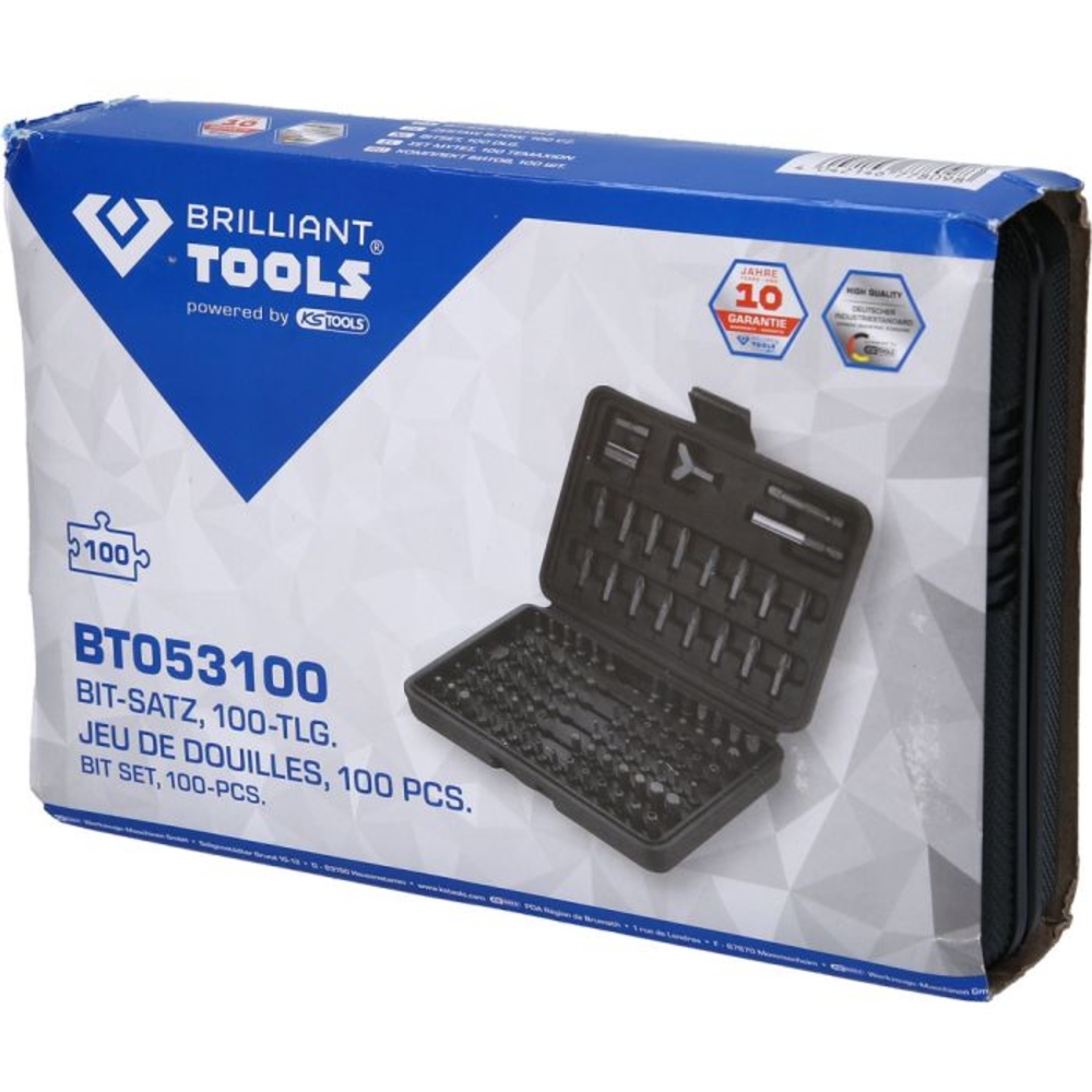 Jeu d'embouts de vissage 100 pcs BRILLIANT TOOLS - KS TOOLS - BT053100