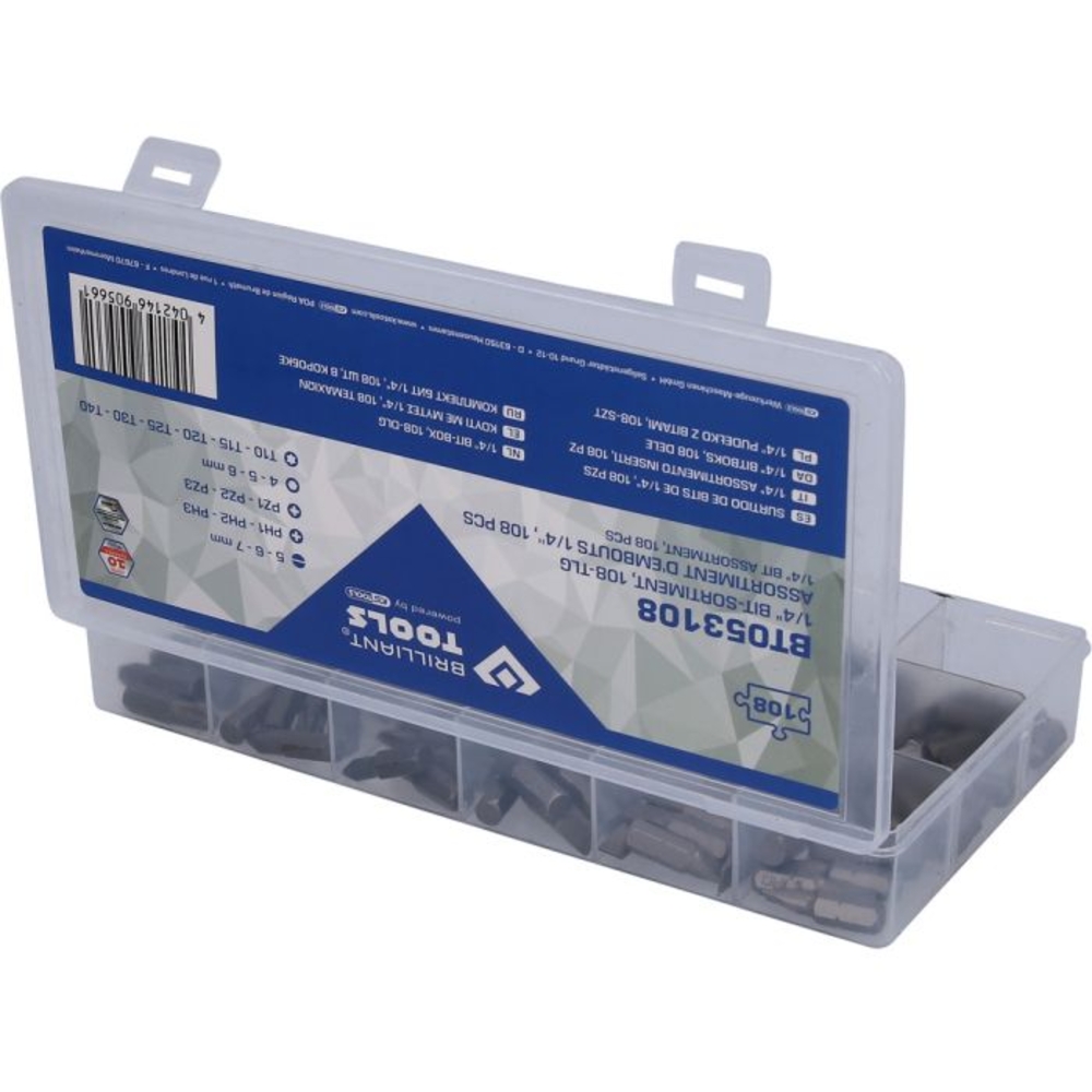 Jeu d'embouts de vissage 108 pcs BRILLIANT TOOLS - KS TOOLS - BT053108