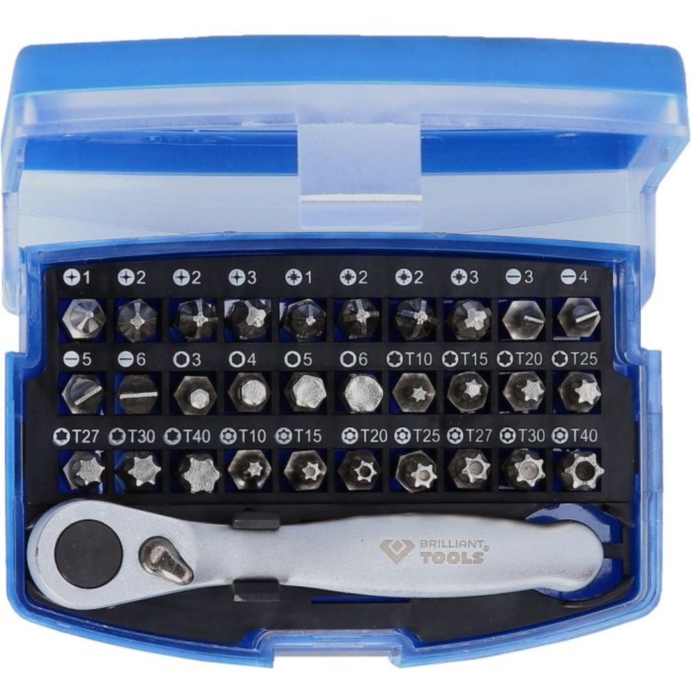 Jeu d'embouts de vissage avec cliquet porte-embouts 32 pcs BRILLIANT TOOLS - KS TOOLS - BT053532