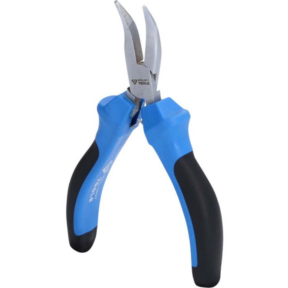 Pince électronique à bec demi-rond coudé L130mm BRILLIANT TOOLS - KS TOOLS - BT067607