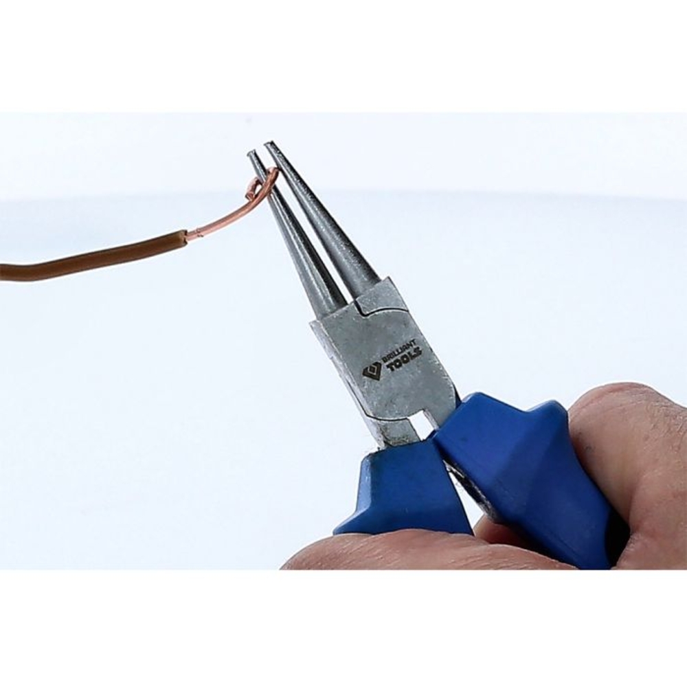 Pince électronique à bec long rond lisse L125mm BRILLIANT TOOLS - KS TOOLS - BT067608