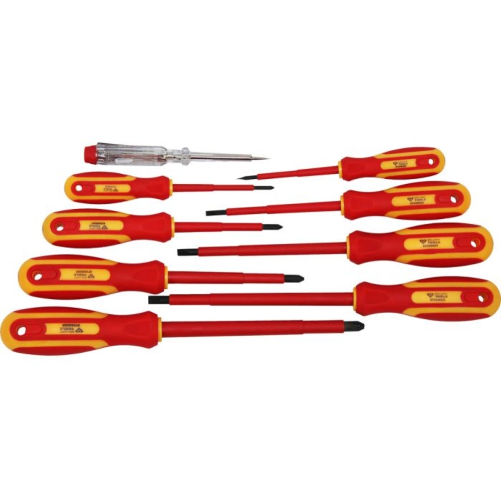 Jeu de tournevis isolés Fente et PHILLIPs 9 pcs BRILLIANT TOOLS - KS TOOLS - BT068010