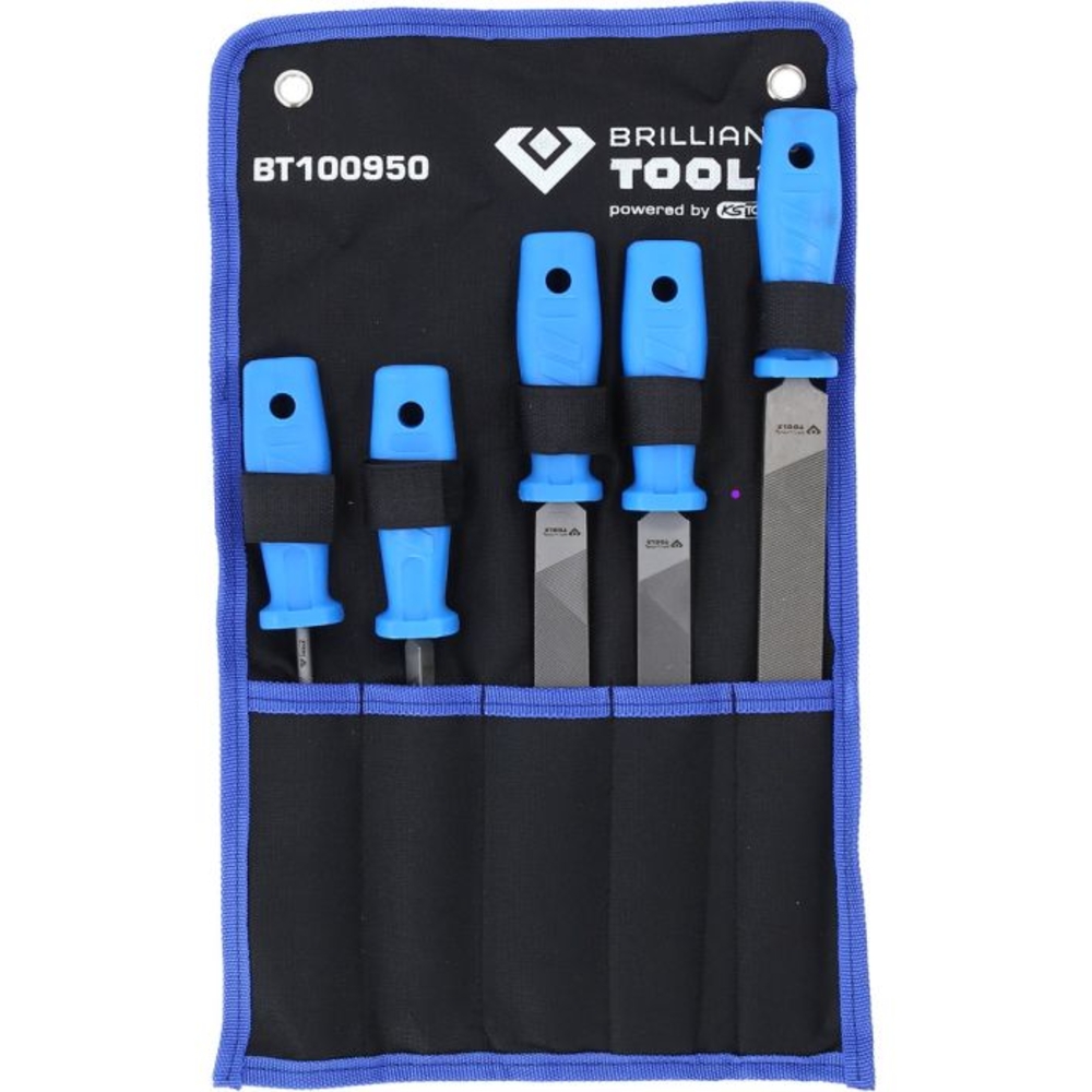 Jeu de limes 5 pcs BRILLIANT TOOLS - KS TOOLS - BT100950