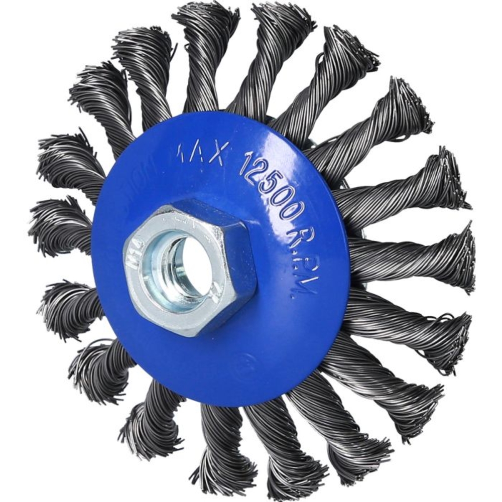 Brosse acier torsadé D100mm en M14 x 2,0mm BRILLIANT TOOLS - KS TOOLS - BT103101