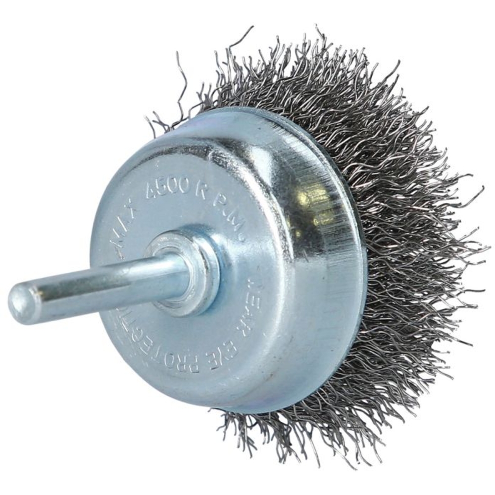Brosse boisseau D50mm queue de serrage 6mm BRILLIANT TOOLS - KS TOOLS - BT103105