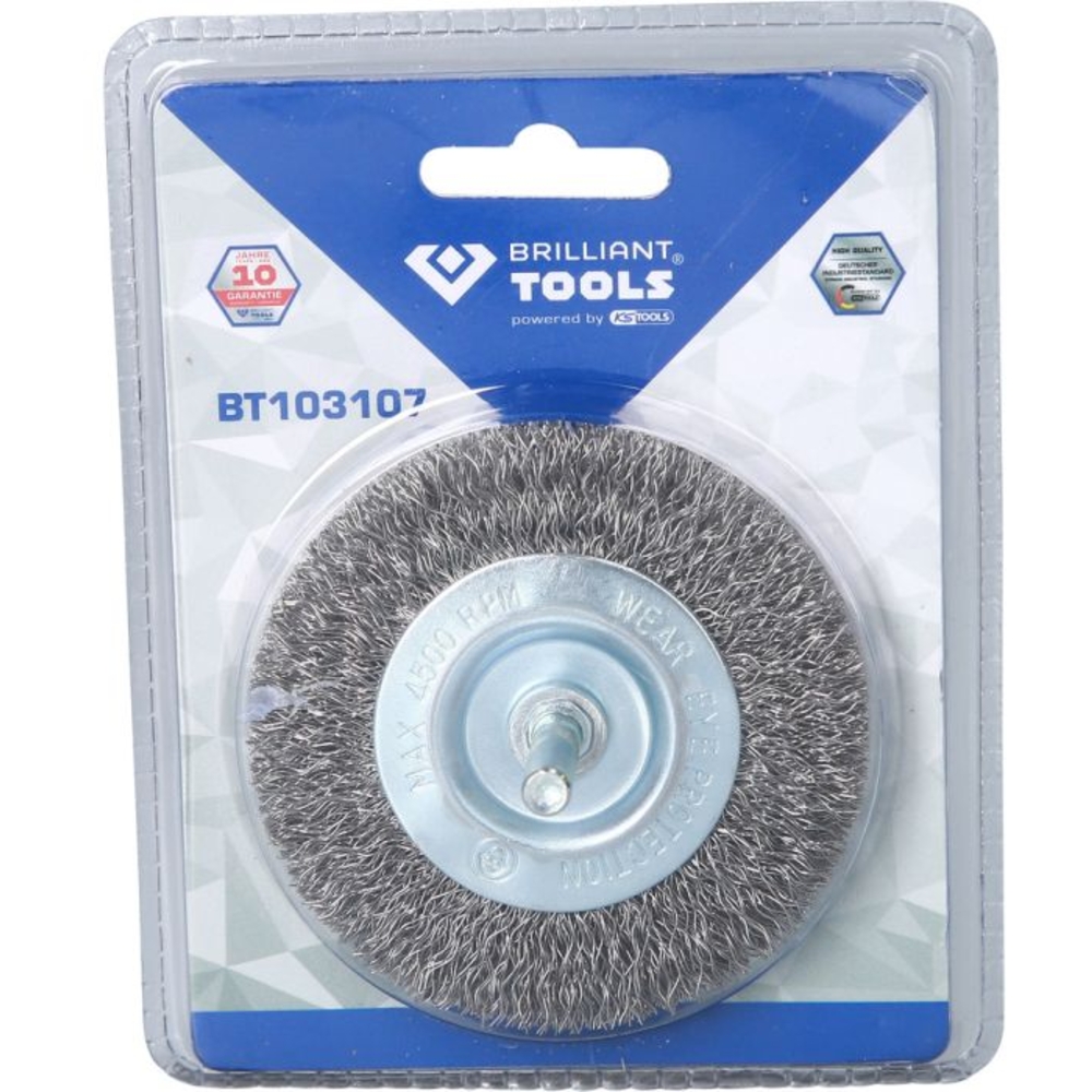 Brosse circulaire D75mm queue de serrage 6mm BRILLIANT TOOLS - KS TOOLS - BT103107