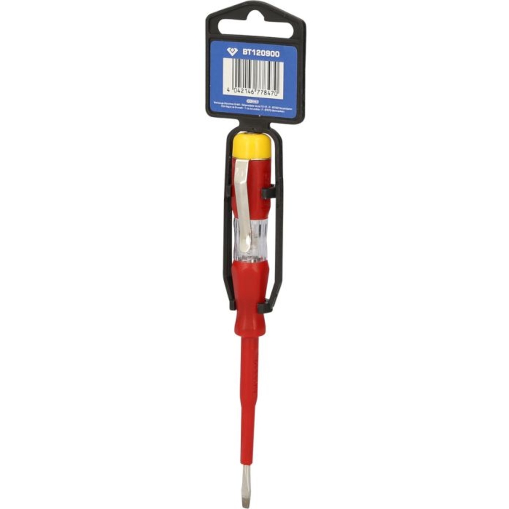 Tournevis testeur 100-500V Fente 3,0mm L140mm BRILLIANT TOOLS - KS TOOLS - BT120900