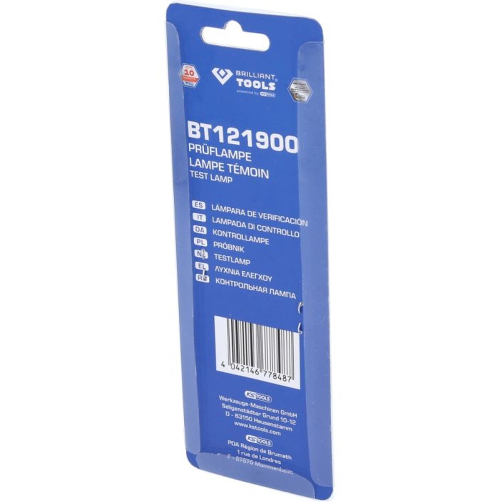 Lampe de test 6-24V - L100mm BRILLIANT TOOLS - KS TOOLS - BT121900