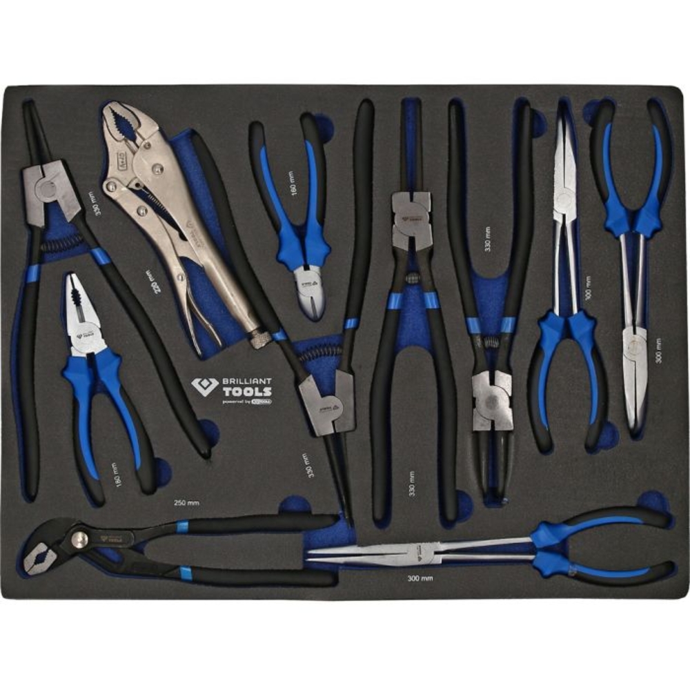 Servante d'atelier 7 tiroirs avec porte équipée de 225 outils BRILLIANT TOOLS - KS TOOLS - BT153225