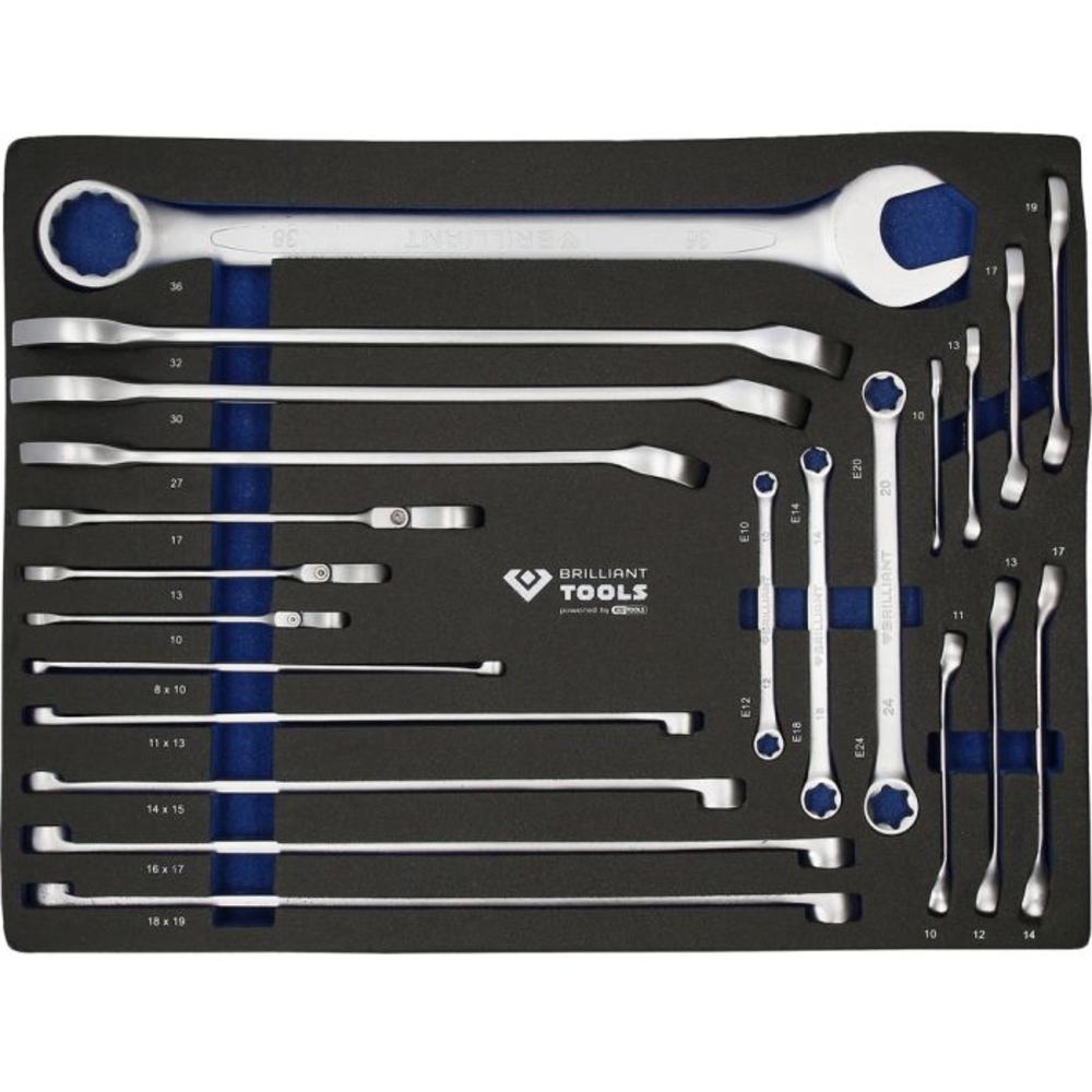 Servante d'atelier 7 tiroirs avec porte équipée de 225 outils BRILLIANT TOOLS - KS TOOLS - BT153225