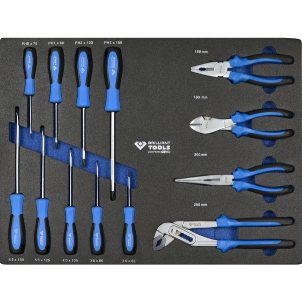 Servante d'atelier 7 tiroirs équipée de 347 outils BRILLIANT TOOLS - KS TOOLS - BT153347
