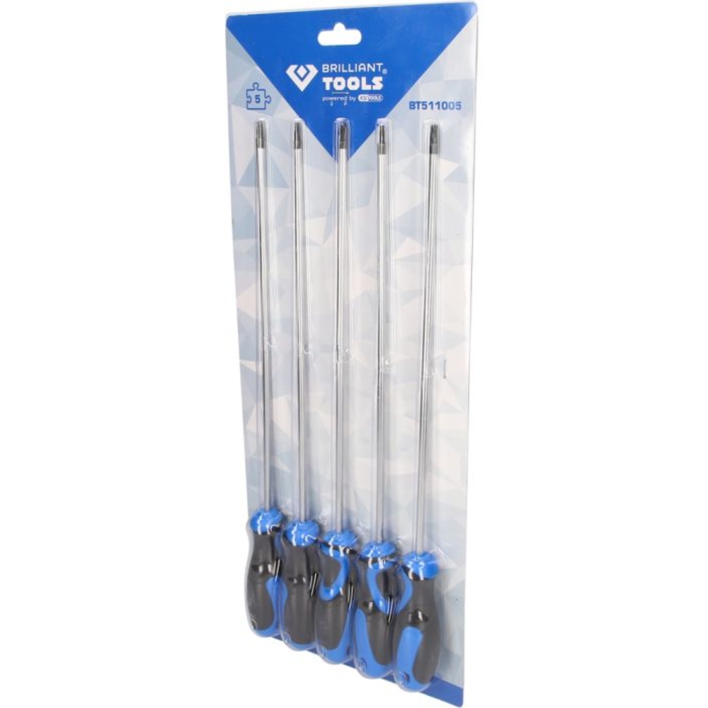 Jeu de tournevis TORX T15 à T30, 5 pcs BRILLIANT TOOLS - KS TOOLS - BT511005