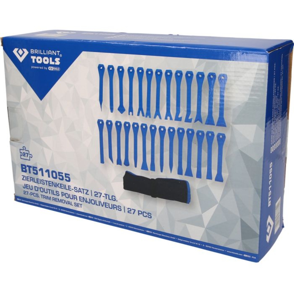 Jeu de leviers plastique pour garnitures 27 pcs BRILLIANT TOOLS - KS TOOLS - BT511055