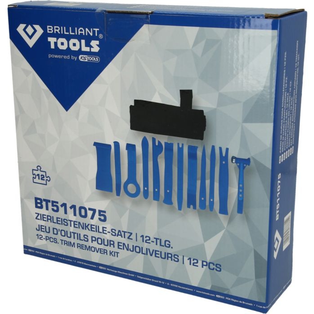 Jeu de leviers plastique pour garnitures 12 pcs BRILLIANT TOOLS - KS TOOLS - BT511075