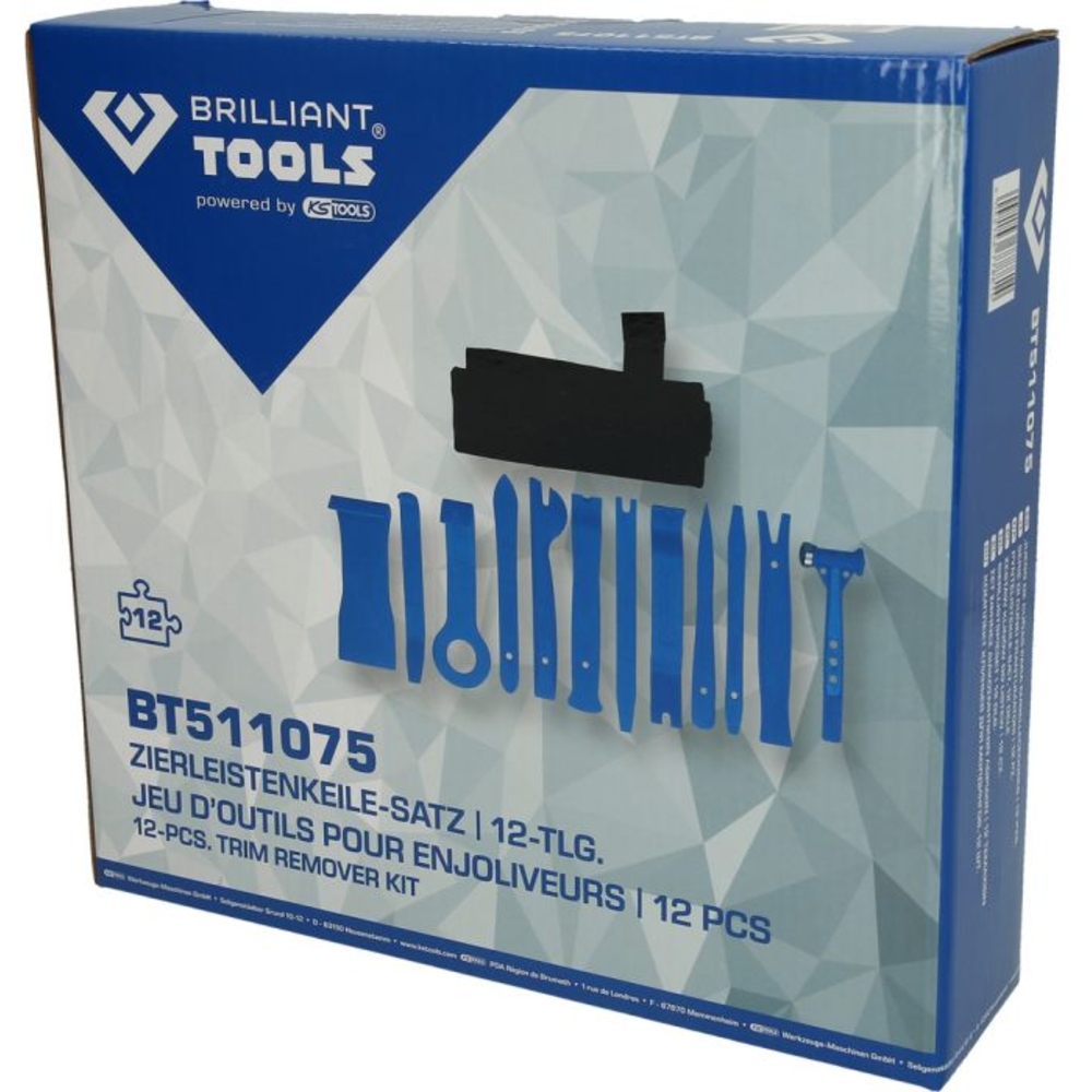 Jeu de leviers plastique pour garnitures 12 pcs BRILLIANT TOOLS - KS TOOLS - BT511075