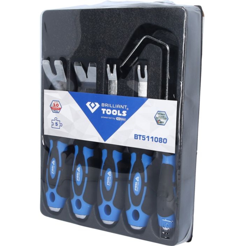 Jeu d'outils pour le démontage des garnitures de portières 5 pcs BRILLIANT TOOLS - KS TOOLS - BT511080