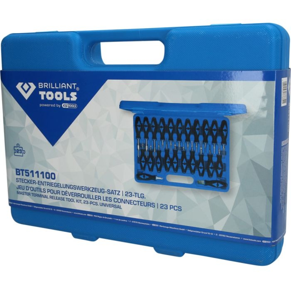 Jeu d’extracteurs de cosses pour connecteurs 23 pcs BRILLIANT TOOLS - KS TOOLS - BT511100