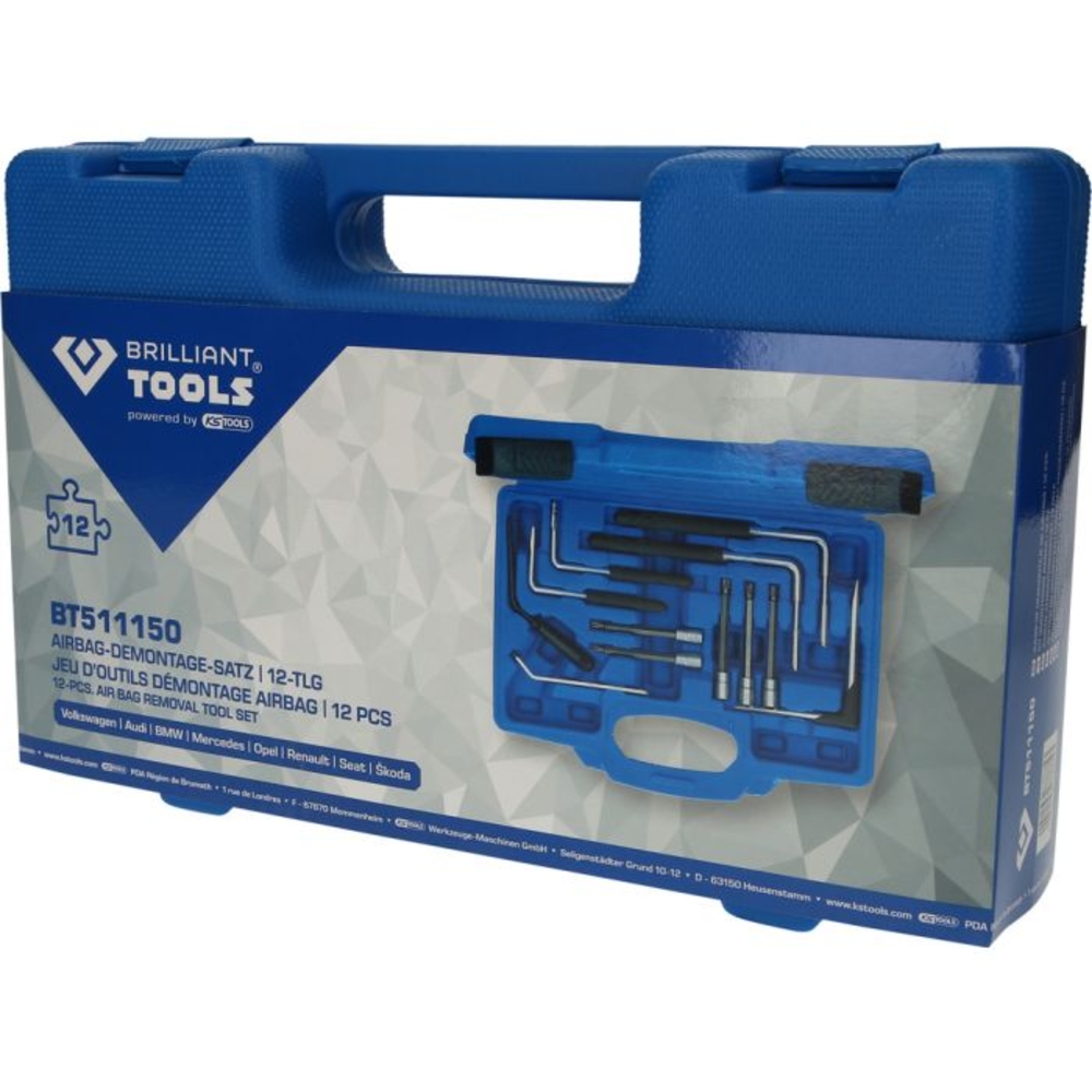 Jeu d’outils de démontage airbag 12 pcs BRILLIANT TOOLS - KS TOOLS - BT511150