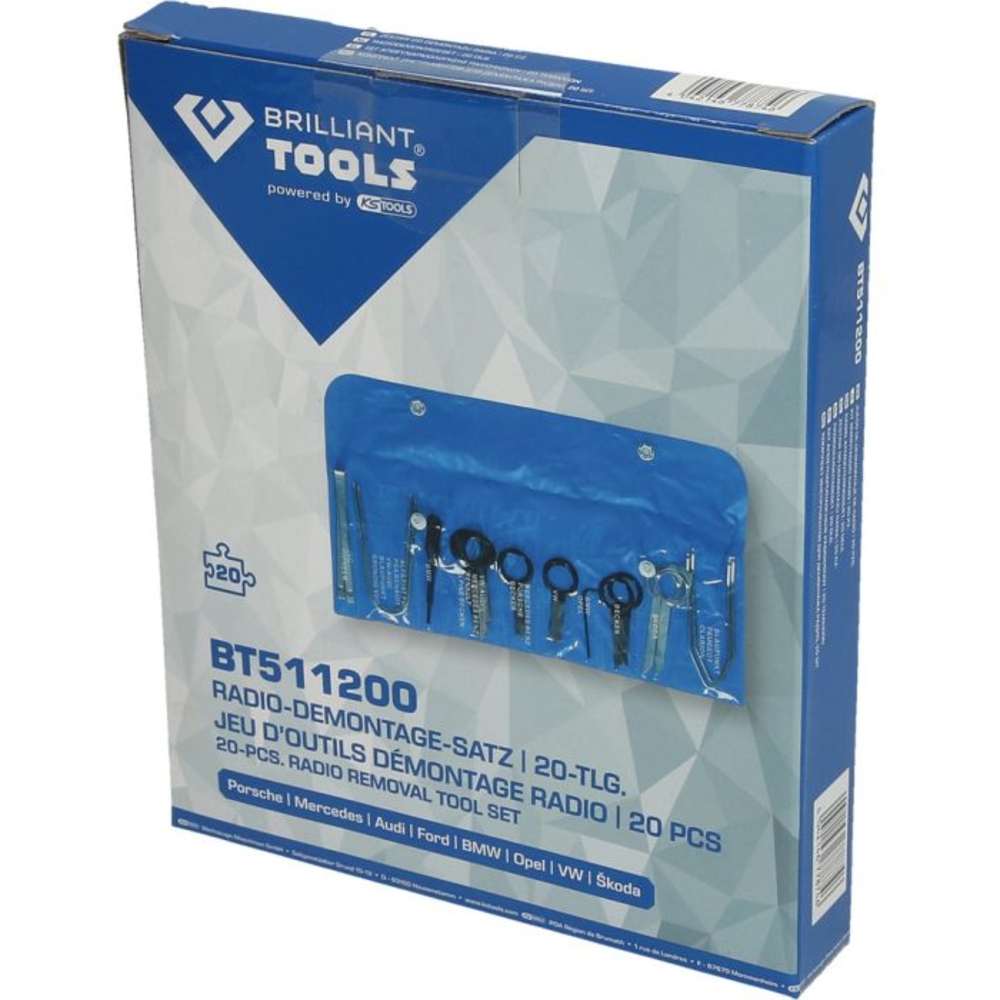 Jeu d’outils de démontage pour radio 20 pcs BRILLIANT TOOLS - KS TOOLS - BT511200