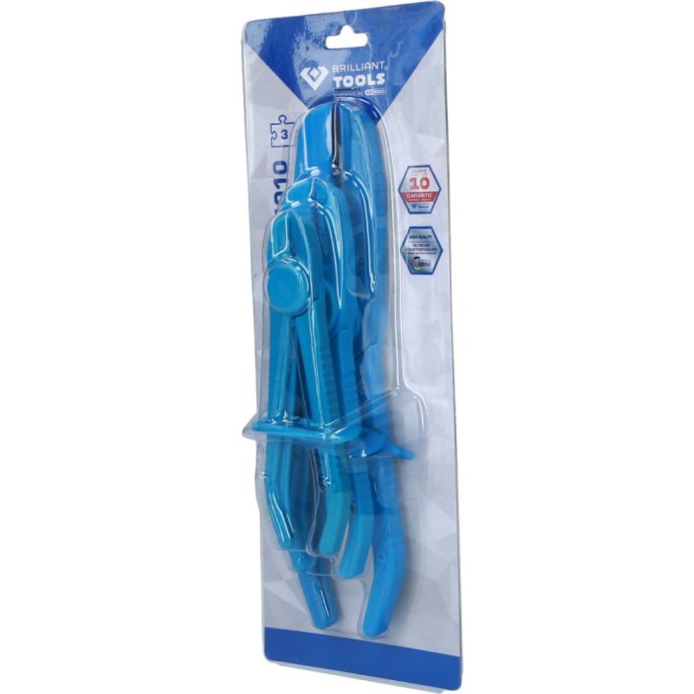 Jeu de pinces à clamper droites 3 pcs BRILLIANT TOOLS - KS TOOLS - BT521010