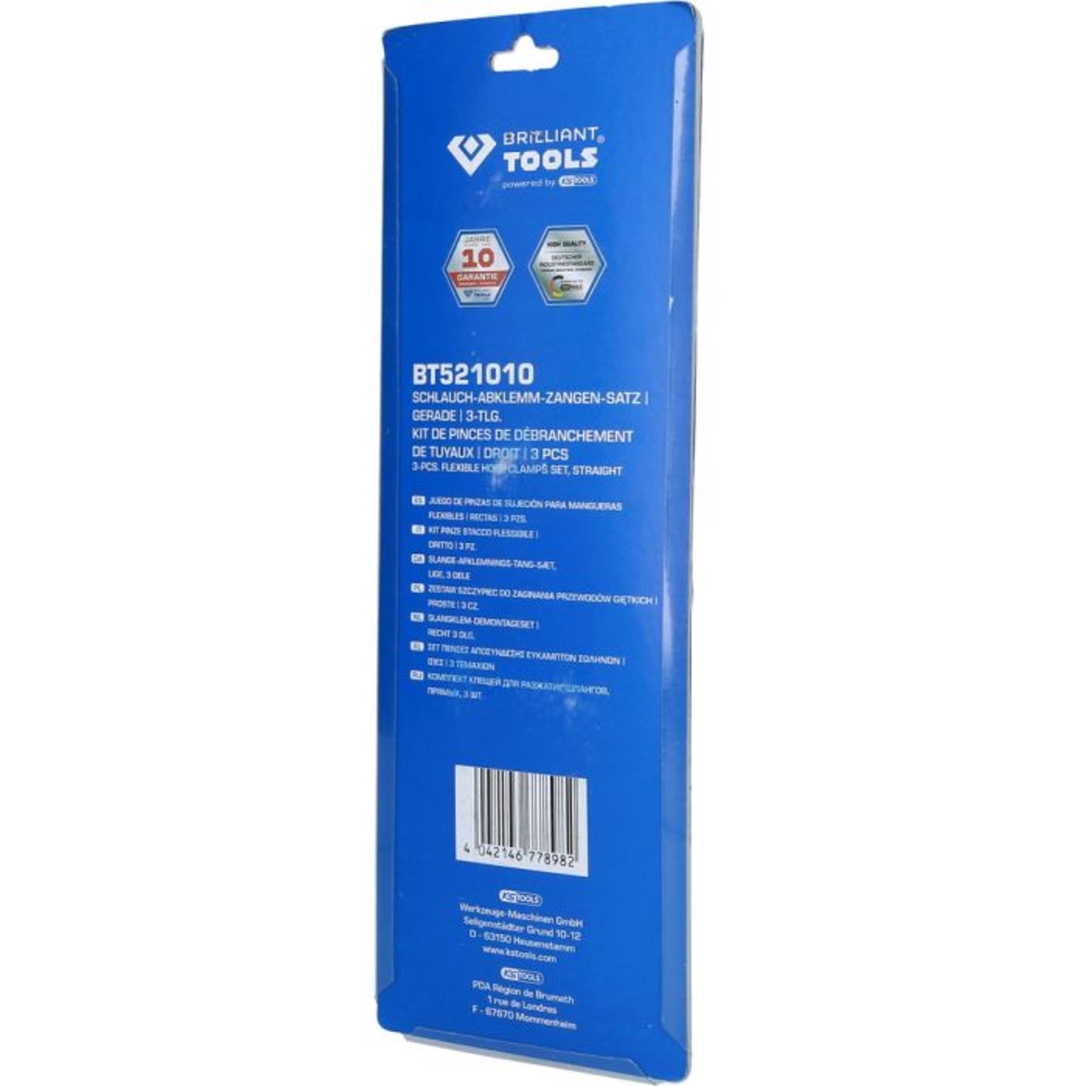 Jeu de pinces à clamper droites 3 pcs BRILLIANT TOOLS - KS TOOLS - BT521010