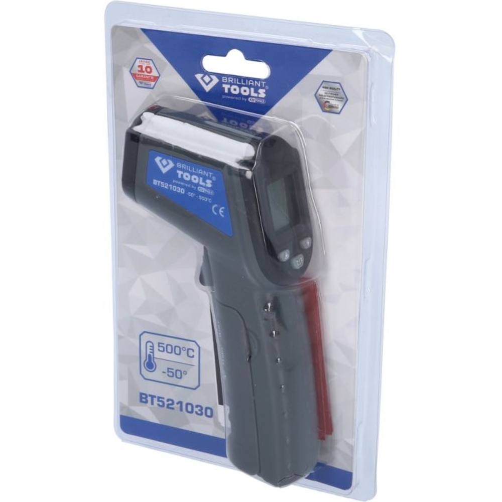 Thermomètre laser - 50° à + 500°C BRILLIANT TOOLS - KS TOOLS - BT521030