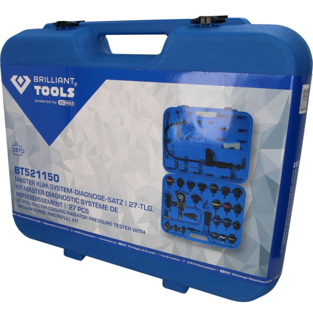 Kit universel de diagnostic de système de refroidissement 28 pcs BRILLIANT TOOLS - KS TOOLS - BT521150