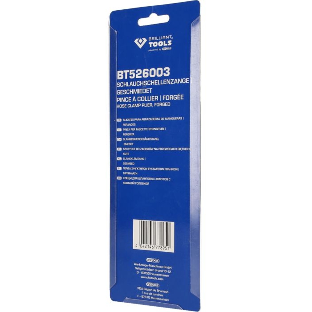 Pince à collier forgée D0-38mm BRILLIANT TOOLS - KS TOOLS - BT526003