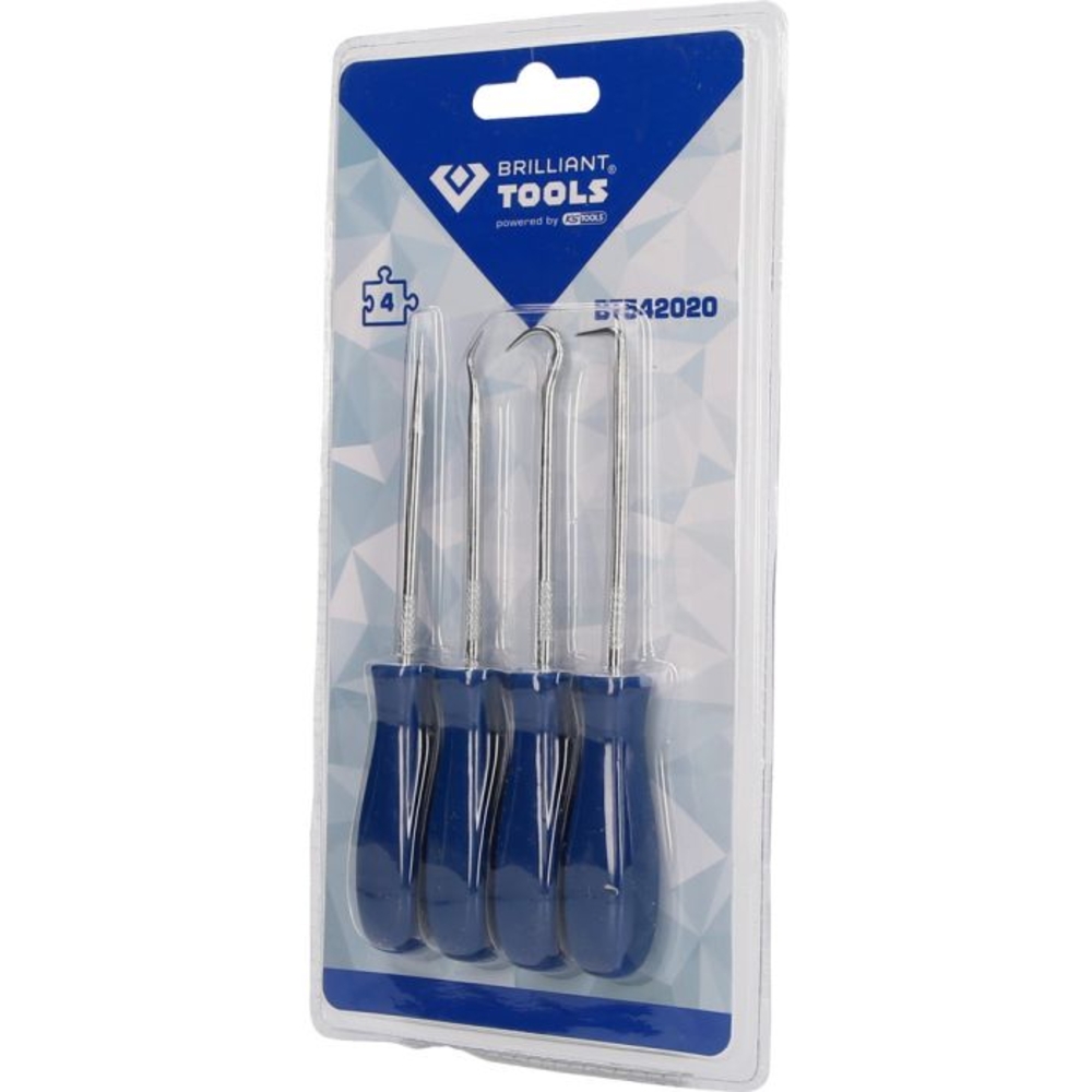 Jeu de crochets 4 pcs BRILLIANT TOOLS - KS TOOLS - BT542020