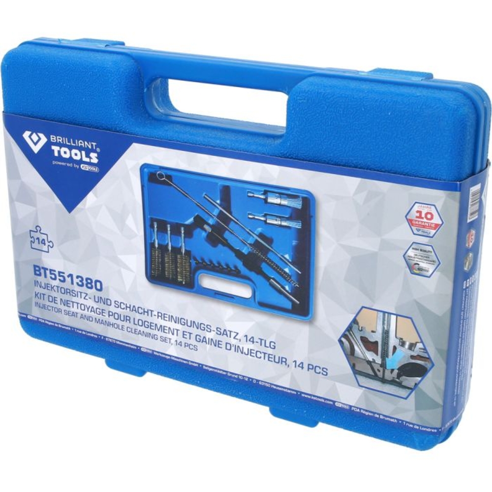 Kit de nettoyage de puits d'injection 14 pcs BRILLIANT TOOLS - KS TOOLS - BT551380