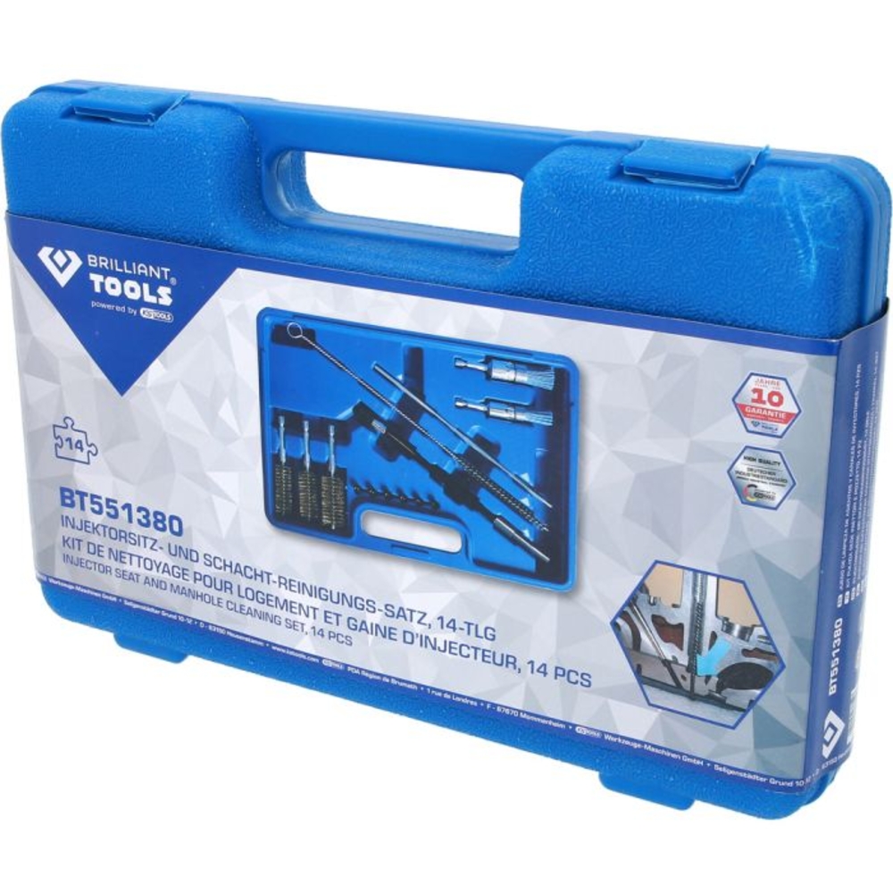 Kit de nettoyage de puits d'injection 14 pcs BRILLIANT TOOLS - KS TOOLS - BT551380